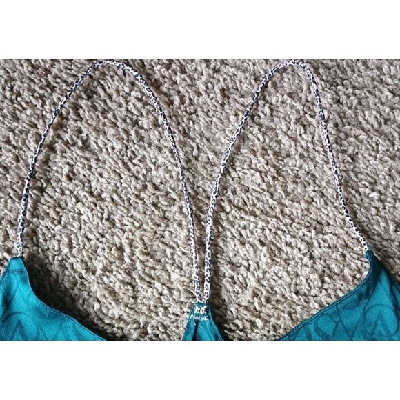 Victoria’s Secret Satin Racerback Camisole Tank Top Size Small Green VS Logo - Picture 4 of 6